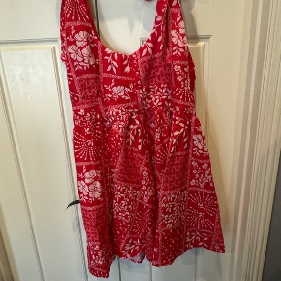 NWT House of Harlow 1960 Red Linen Bandana Print Dress - Picture 5 of 5